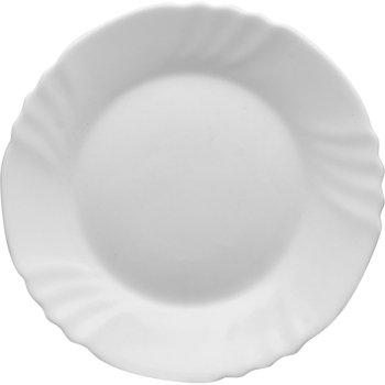 Тарелка «Эбро»; стекло; D=20,H=1.5см; белый