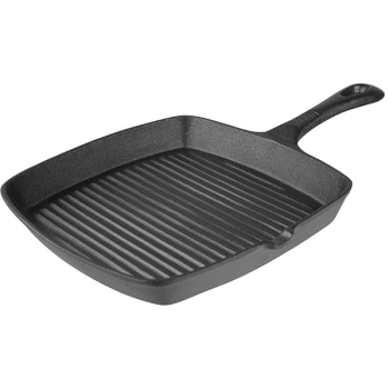 Сковорода-гриль квадрат.; чугун; H=2.1,L=37.8,B=24.2см; черный