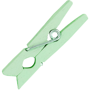 Прищепки-мини д/бокала [500шт]; дерево; L=30,B=8мм; бирюз.