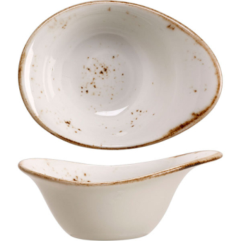 Салатник «Крафт»; фарфор; 125мл; H=5.5,L=13,B=9.5см; белый