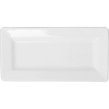 Блюдо прямоугольное «Кунстверк»; фарфор; H=1.1,L=20,B=10см; белый