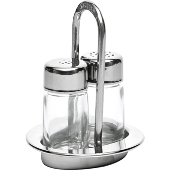 Фото Набор для специй 2 предм.; стекло,сталь нерж.; D=95,H=120,L=95,B=95мм; прозр.,металлич. Набор для специй 2 предм.; стекло,сталь нерж.; D=95,H=120,L=95,B=95мм; прозр.,металлич.