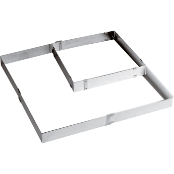 Форма конд. раздвижная 30х30-57х56; сталь нерж.; H=5см; металлич.