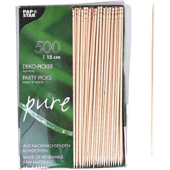 Шампурчики  для этажерок [500шт]; дерево; L=15см