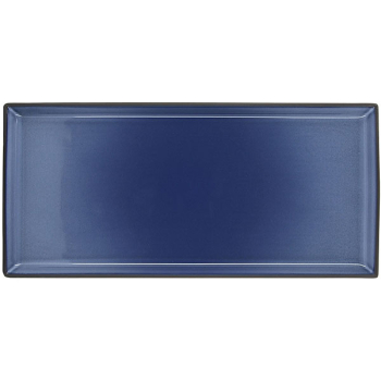 Блюдо прямоуг. «Экинокс»; фарфор; H=1.8,L=32.5,B=15см; синий