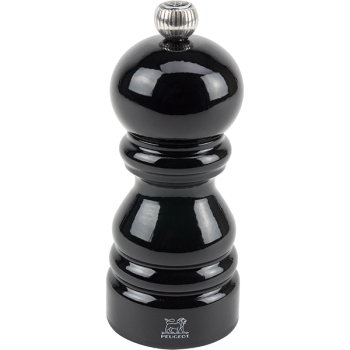 Мельница для соли метал.мех.; дерево,металл; D=5.3,H=12см; черный,серебрян.