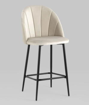 Стул полубарный Логан велюр бежевый