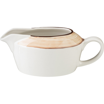Соусник «Чино»; фарфор; 465мл; H=8.5,L=20,B=9.7см; белый,бежев.