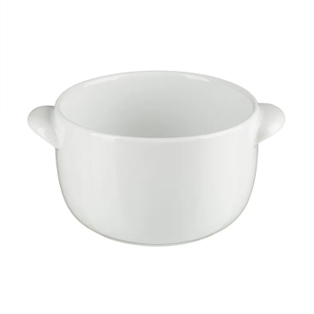 Горшок для запекания Белая Классический без крышки 500 мл фарфор