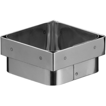 Форма конд. «Квадр.саварин»; сталь нерж.; L=7,B=7см; металлич.