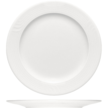 Тарелка мелкая «Карат»; фарфор; D=27,H=2.5см; белый