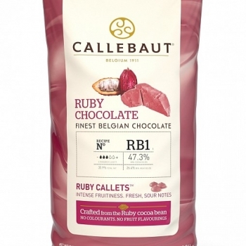 Шоколад Barry Callebaut Рубиновый Ruby в галетах 47.3% 10 кг