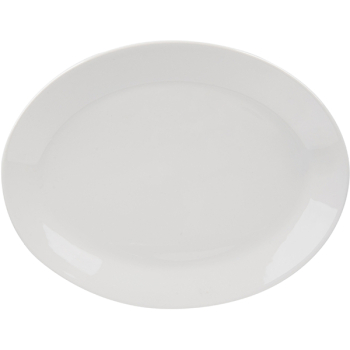 Блюдо овал. «Монако Вайт»; фарфор; L=28,B=21.5см; белый