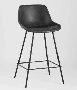 Стул полубарный TEXAS экокожа серый