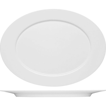 Блюдо овал. «Пьюрити»; фарфор; L=38,B=26см; белый