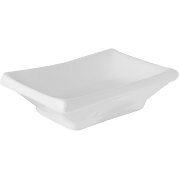 Соусник прямоугольный «Кунстверк»; фарфор; 50мл; H=3,L=10,B=6см; белый