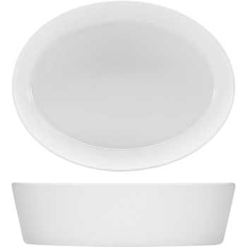 Салатник овальный «Пьюрити»; фарфор; 500мл; L=16.3,B=12.3см; белый
