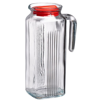 Кувшин с крышкой «Фриго»; стекло; 1л; D=97,H=181,L=125мм; прозр.