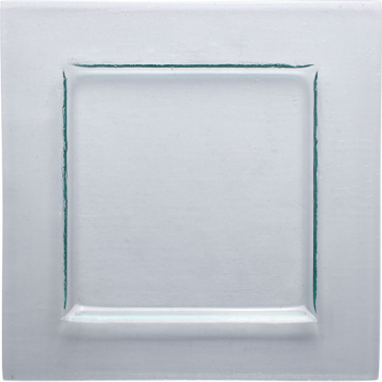 Тарелка квадратная «Бордер»; стекло; H=1.5,L=25.5,B=25.3см; прозр.