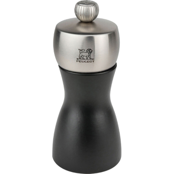 Мельница для соли метал.мех.; дерево,сталь нерж.; H=12см; черный