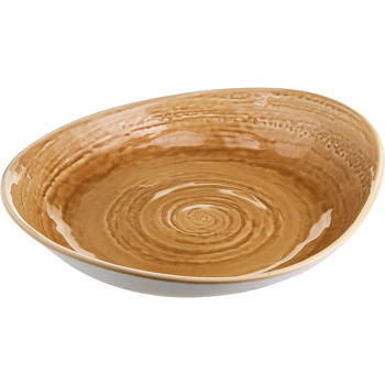 Салатник «Скейп охра»; фарфор; D=28,H=6см; бежев.