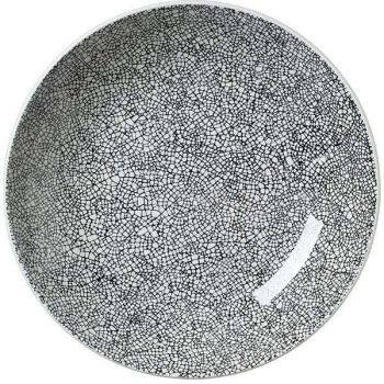 Салатник «Инк Блэк»; фарфор; D=25.3см; белый,черный