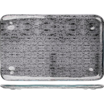 Блюдо для суши; стекло; L=22.5,B=14.5см; серый