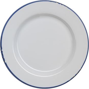 Тарелка мелкая «Эйвбери блю»; керамика; D=20,H=2.2см; белый,синий