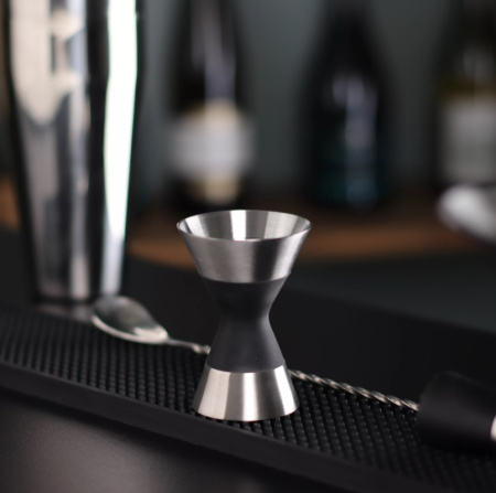 Джиггер AnyBar Mr Slim Silicone 30/45, матовое серебро