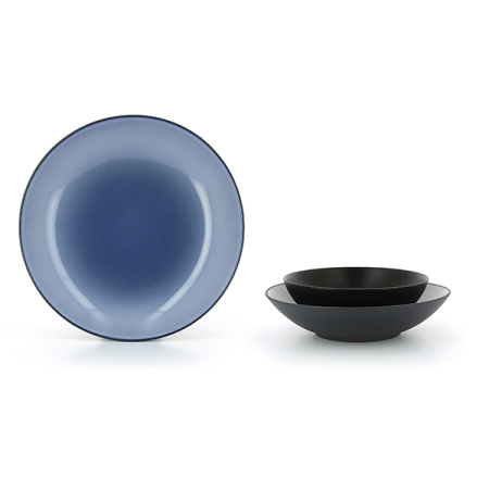 Салатник «Экинокс»; керамика; 700мл; D=19,H=6.5см; черный