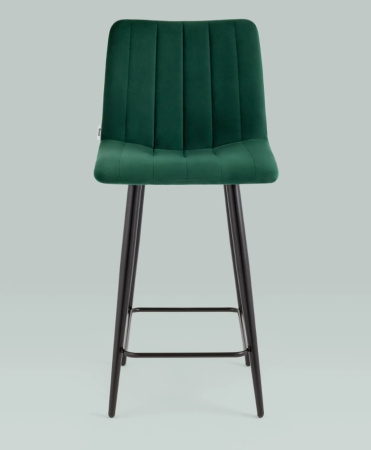 Стул полубарный Олсен велюр зелёный 60 см