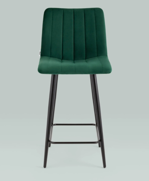 Стул полубарный Олсен велюр зелёный 60 см