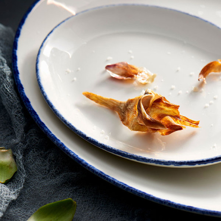 Блюдо овал. «Блю дэппл»; фарфор; H=2,L=28,B=21.5см; белый,синий