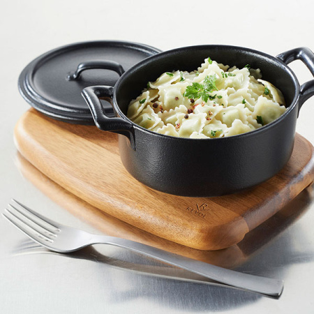 Сковорода порц.; керамика; 250мл; H=3,L=14.5,B=13см; черный