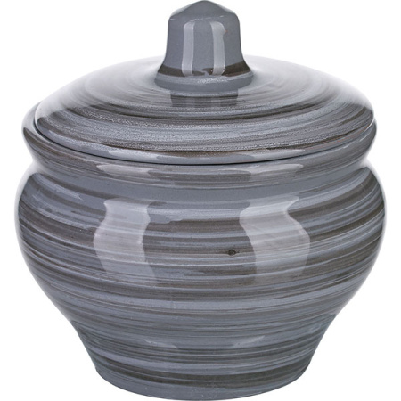 Горшок для запекания «Пинки»; керамика; 350мл; D=10см; серый