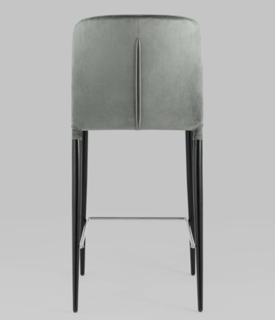 Стул полубарный Лори велюр серый