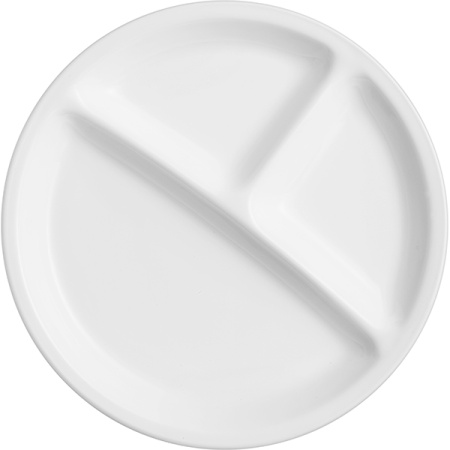 Менажница «Ресторан»; стекло; D=25.5,H=2.5см; белый