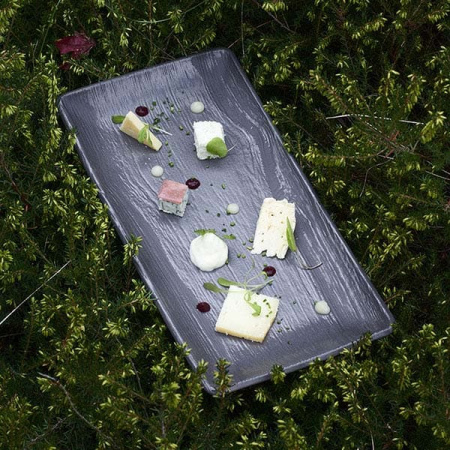 Блюдо прямоуг. «Арборесценс» цвет-лакрица; фарфор; H=2.4,L=32,B=23см