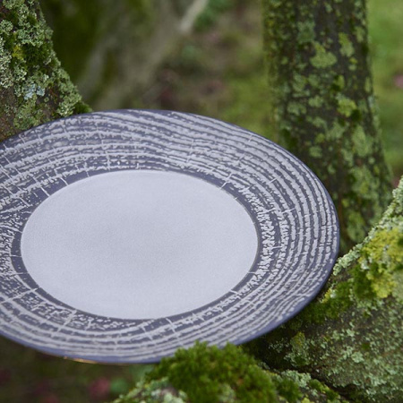 Тарелка мелкая «Арборесценс»; фарфор; D=26.5,H=3см; черный,серый