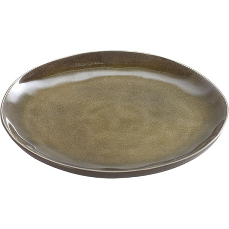 Тарелка «Пьюр»; керамика; D=20.5,H=2см; зелен.