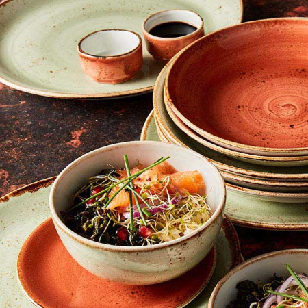 Салатник «Крафт»; фарфор; 650мл; D=20.5,H=4см; терракот