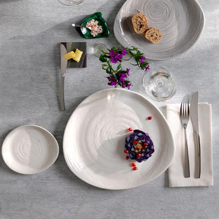 Тарелка «Скейп»; фарфор; L=25,B=20.5см; белый