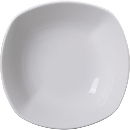 Салатник квадратный; фарфор; 550мл; H=5,L=16,B=16см; белый