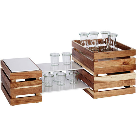 Ящик для подачи; акация; H=20.5,L=35,B=29см; св.корич.