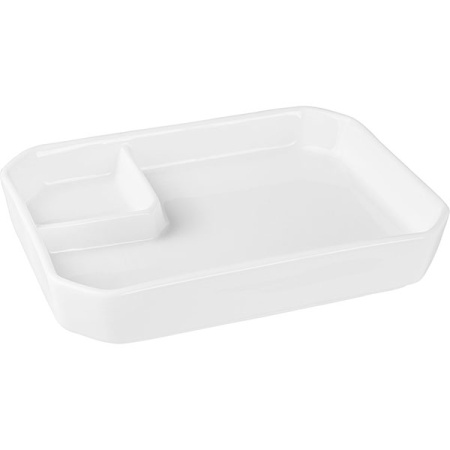 Менажница «Кунстверк»; фарфор; H=3.5,L=19,B=14см; белый