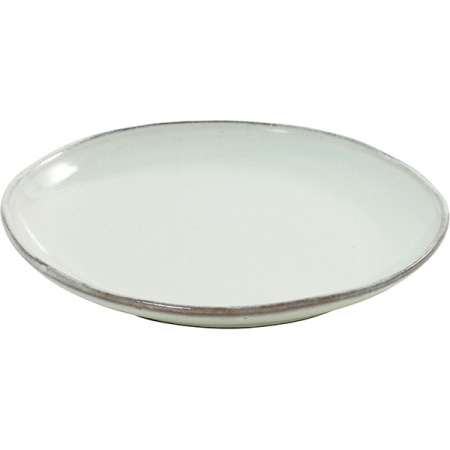 Тарелка «Аква»; керамика; D=22,H=3см; св.зелен.