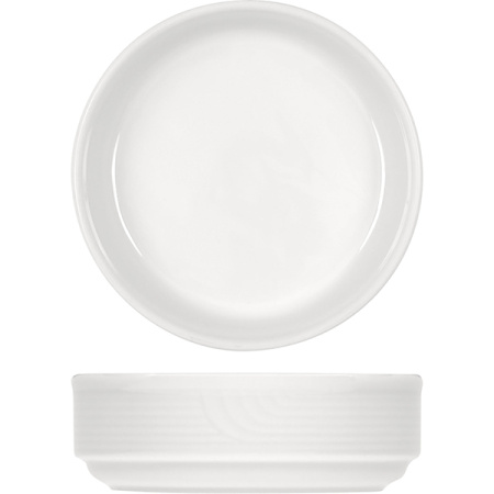 Блюдо для фруктов «Карат»; фарфор; 330мл; D=12,H=4.1см; белый