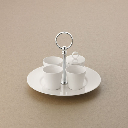 Тарелка для этаж.с отв. «Пьюрити»; фарфор; D=225,H=20мм