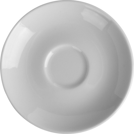 Блюдце «Аида»; фарфор; D=12,H=1см; белый