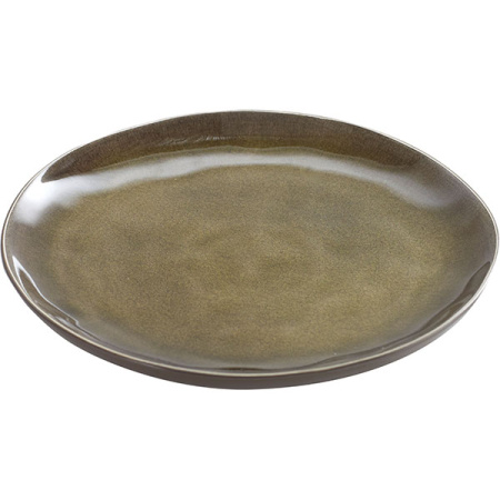 Тарелка «Пьюр»; керамика; D=20.5,H=2см; зелен.